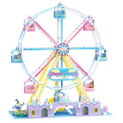 JIESTAR FF30014 30014 non  KHU VUI CHƠI VÒNG ĐU QUAY bộ đồ chơi xếp lắp ráp ghép mô hình Creator AMUSEMENT PARK FERRIS WHEEL Sáng Tạo 1390 khối