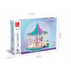 JIESTAR FF30011 30011 non  KHU VUI CHƠI CAROUSEL bộ đồ chơi xếp lắp ráp ghép mô hình Creator AMUSEMENT PARK CAROUSEL Sáng Tạo 1712 khối