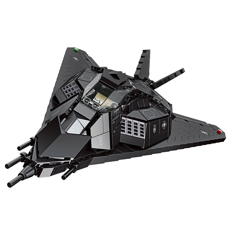 JIESTAR JJ9095 9095 58058 non  MÁY BAY TẤN CÔNG F-117A NIGHTHAWK bộ đồ chơi xếp lắp ráp ghép mô hình Military Army Quân Sự Bộ Đội 1375 khối