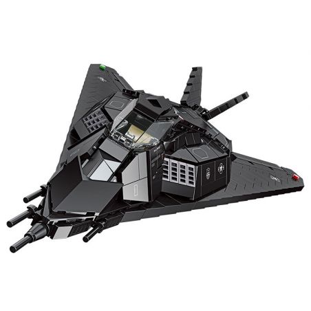 JIESTAR JJ9095 9095 58058 non  MÁY BAY TẤN CÔNG F-117A NIGHTHAWK bộ đồ chơi xếp lắp ráp ghép mô hình Military Army Quân Sự Bộ Đội 1375 khối