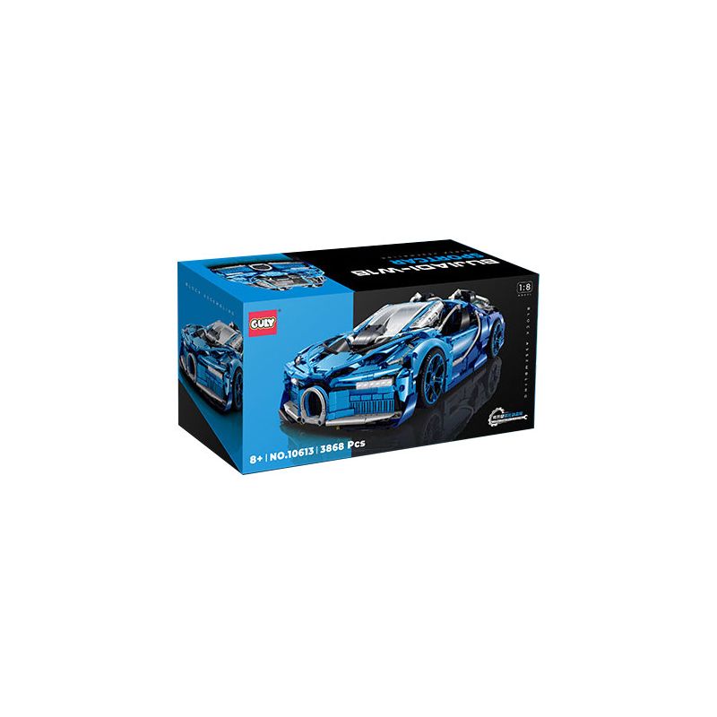 GULY 10613 non  BUGATTI bộ đồ chơi xếp lắp ráp ghép mô hình  BUJIADI-W16 Kỹ Thuật Công Nghệ Cao Mô Hình Phương Tiện 3868 khối