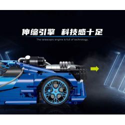 GULY 10613 non  BUGATTI bộ đồ chơi xếp lắp ráp ghép mô hình  BUJIADI-W16 Kỹ Thuật Công Nghệ Cao Mô Hình Phương Tiện 3868 khối