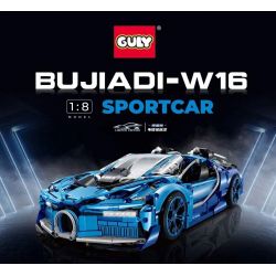 GULY 10613 non  BUGATTI bộ đồ chơi xếp lắp ráp ghép mô hình  BUJIADI-W16 Kỹ Thuật Công Nghệ Cao Mô Hình Phương Tiện 3868 khối