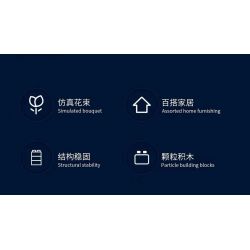 JIESTAR JJ9045 9045 non  BIỂN SAO VÀ HOA bộ đồ chơi xếp lắp ráp ghép mô hình Creator DRIED FLOWER DECORATION Sáng Tạo 917 khối