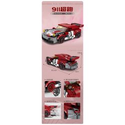Kazi KY6150 6150 non  XE THỂ THAO 911 bộ đồ chơi xếp lắp ráp ghép mô hình Speed Champions Racing Cars PORSCHE 911 Đua Xe Công Thức 301 khối