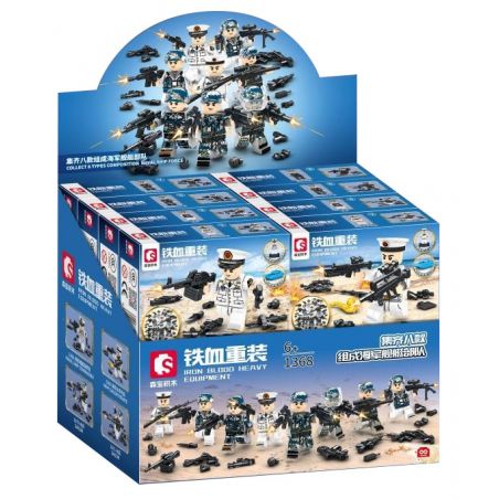 SEMBO 1369 1370 1371 1372 1373 1374 1375 1368 non  THIẾT BỊ HẠNG NẶNG IRON-BLOED MẪU ĐƠN VỊ TÀU HẢI QUÂN 8 bộ đồ chơi xếp lắp ráp ghép mô hình Military Army IRON BLOOD HEAVY EQUIPMENT Quân Sự Bộ Đội 141 khối