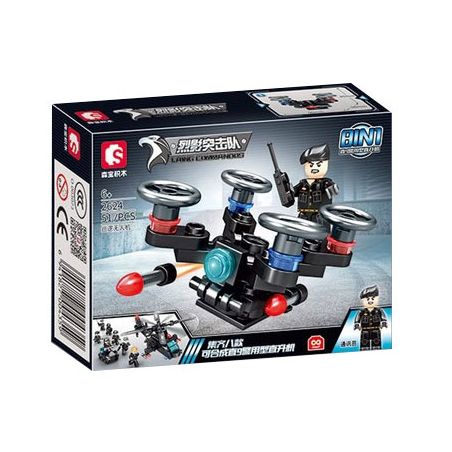 SEMBO 2629 2630 2631 2624 2625 2626 2627 2628 non  SHADOW COMMANDO TRỰC THĂNG CẢNH SÁT Z-9 8 TỔ HỢP bộ đồ chơi xếp lắp ráp ghép mô hình City Thành Phố 427 khối