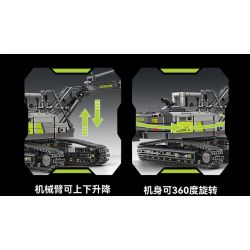 SEMBO 705112 non  ZOOMLION MÁY XÚC tỷ lệ 1:26 bộ đồ chơi xếp lắp ráp ghép mô hình  Kỹ Thuật Công Nghệ Cao Mô Hình Phương Tiện 998 khối