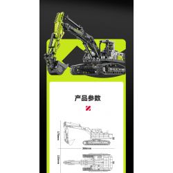 SEMBO 705112 non  ZOOMLION MÁY XÚC tỷ lệ 1:26 bộ đồ chơi xếp lắp ráp ghép mô hình  Kỹ Thuật Công Nghệ Cao Mô Hình Phương Tiện 998 khối