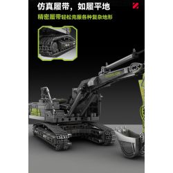 SEMBO 705112 non  ZOOMLION MÁY XÚC tỷ lệ 1:26 bộ đồ chơi xếp lắp ráp ghép mô hình  Kỹ Thuật Công Nghệ Cao Mô Hình Phương Tiện 998 khối