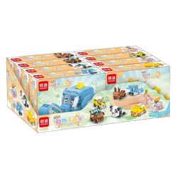 MINGDI LEIBAO K0685 0685 non  XE ĐỘNG VẬT HOẠT HÌNH 8 MẪU bộ đồ chơi xếp lắp ráp ghép mô hình 839 khối