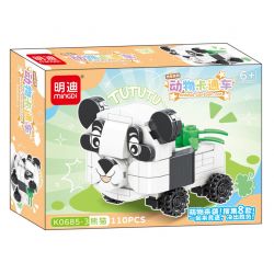 MINGDI LEIBAO K0685 0685 non  XE ĐỘNG VẬT HOẠT HÌNH 8 MẪU bộ đồ chơi xếp lắp ráp ghép mô hình 839 khối