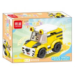 MINGDI LEIBAO K0685 0685 non  XE ĐỘNG VẬT HOẠT HÌNH 8 MẪU bộ đồ chơi xếp lắp ráp ghép mô hình 839 khối