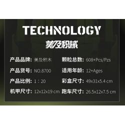 BEAUTIFUL AND 8700 non  XE KÉO BIẾN DẠNG BÒ XANH tỷ lệ 1:18 bộ đồ chơi xếp lắp ráp ghép mô hình  Kỹ Thuật Công Nghệ Cao Mô Hình Phương Tiện 608 khối