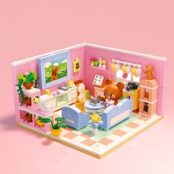 ZHEGAO 612012A non  BIỆT THỰ BẢO HÙNG bộ đồ chơi xếp lắp ráp ghép mô hình VILLA BABY BEAR 2050 khối