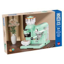 ZHEGAO 663008 non  MÁY PHA CÀ PHÊ XAY bộ đồ chơi xếp lắp ráp ghép mô hình Creator COFFEE MACHINE Sáng Tạo 924 khối