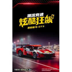 GUDI 70010 non  CUỘC ĐUA GIẬN DỮ XE KÉO GT3 BLAZING HORSE bộ đồ chơi xếp lắp ráp ghép mô hình  Kỹ Thuật Công Nghệ Cao Mô Hình Phương Tiện 524 khối