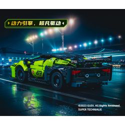 GUDI 70009 non  ĐUA XE GIẬN DỮ KÉO LÙI CƠN BÃO BULL EVO2 tỷ lệ 1:14 bộ đồ chơi xếp lắp ráp ghép mô hình  Kỹ Thuật Công Nghệ Cao Mô Hình Phương Tiện 533 khối