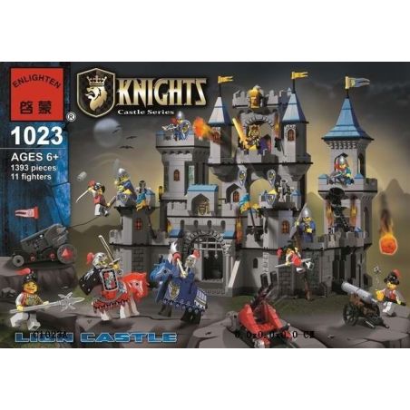 QMAN ENLIGHTEN KEEPPLEY 1023 non  BAO VÂY LÂU ĐÀI NHÀ VUA bộ đồ chơi xếp lắp ráp ghép mô hình Medieval Castle LION CASTLE Chiến Tranh Trung Cổ 1393 khối