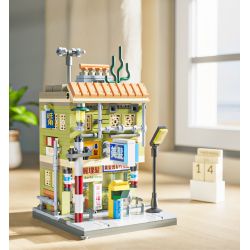 WELLEADZ 6104 non  XƯA TIỆM CẦM ĐỒ bộ đồ chơi xếp lắp ráp ghép mô hình PAWN SHOP 605 khối