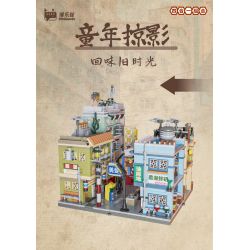 WELLEADZ 6103 non  XƯA TIỆM CẮT TÓC bộ đồ chơi xếp lắp ráp ghép mô hình BARBER SHOP 504 khối