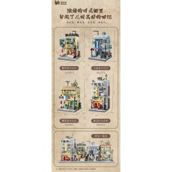 WELLEADZ 6103 non  XƯA TIỆM CẮT TÓC bộ đồ chơi xếp lắp ráp ghép mô hình BARBER SHOP 504 khối