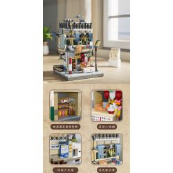 WELLEADZ 6101 non  NGÀY XƯA CỬA HÀNG TIỆN LỢI bộ đồ chơi xếp lắp ráp ghép mô hình CONVENIENCE STORE 549 khối