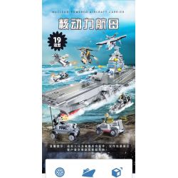 CAYI KY012 non  TÀU SÂN BAY CHẠY BẰNG NĂNG LƯỢNG HẠT NHÂN bộ đồ chơi xếp lắp ráp ghép mô hình Military Army Quân Sự Bộ Đội 998 khối