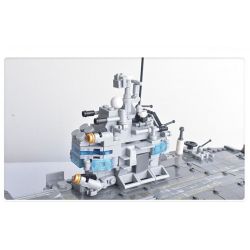 CAYI KY012 non  TÀU SÂN BAY CHẠY BẰNG NĂNG LƯỢNG HẠT NHÂN bộ đồ chơi xếp lắp ráp ghép mô hình Military Army Quân Sự Bộ Đội 998 khối