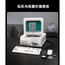 PANTASY 85005 non  MÁY TÍNH CỔ ĐIỂN bộ đồ chơi xếp lắp ráp ghép mô hình RETRO 90S PC 1800 khối