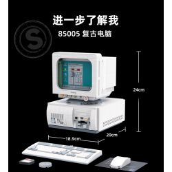 PANTASY 85005 non  MÁY TÍNH CỔ ĐIỂN bộ đồ chơi xếp lắp ráp ghép mô hình RETRO 90S PC 1800 khối