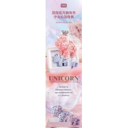 GEKKOSHA 804219 non  KỲ LÂN HOA GIẤC MƠ NGÔI SAO HÌNH QUẠT MÀU TÍM bộ đồ chơi xếp lắp ráp ghép mô hình Arts & Crafts UNICORN 1360 khối