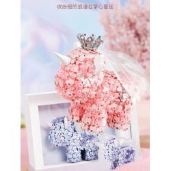 GEKKOSHA 804219 non  KỲ LÂN HOA GIẤC MƠ NGÔI SAO HÌNH QUẠT MÀU TÍM bộ đồ chơi xếp lắp ráp ghép mô hình Arts & Crafts UNICORN 1360 khối