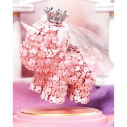 GEKKOSHA 804219 non  KỲ LÂN HOA GIẤC MƠ NGÔI SAO HÌNH QUẠT MÀU TÍM bộ đồ chơi xếp lắp ráp ghép mô hình Arts & Crafts UNICORN 1360 khối