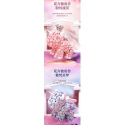 GEKKOSHA 804218 non  HOA KỲ LÂN MÀU HỒNG HUYỀN ẢO CHẢY YING bộ đồ chơi xếp lắp ráp ghép mô hình Arts & Crafts UNICORN 1363 khối