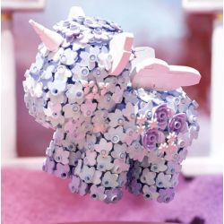 GEKKOSHA 804218 non  HOA KỲ LÂN MÀU HỒNG HUYỀN ẢO CHẢY YING bộ đồ chơi xếp lắp ráp ghép mô hình Arts & Crafts UNICORN 1363 khối