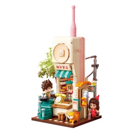 GEKKOSHA 801014 non  NHẶT LẠI KÝ ỨC RETRO BIG BROTHER bộ đồ chơi xếp lắp ráp ghép mô hình TIME MEMORY RETRO CELL PHONE