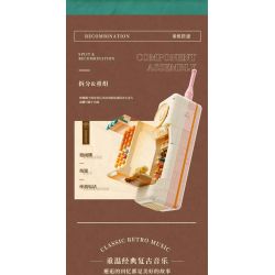 GEKKOSHA 801014 non  NHẶT LẠI KÝ ỨC RETRO BIG BROTHER bộ đồ chơi xếp lắp ráp ghép mô hình TIME MEMORY RETRO CELL PHONE