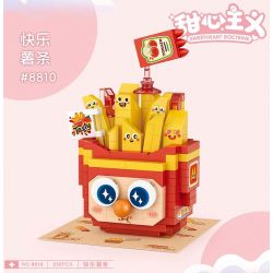 LOZ 8810 non  CHỦ NGHĨA NGỌT NGÀO KHOAI TÂY CHIÊN KIỂU PHÁP VUI VẺ bộ đồ chơi xếp lắp ráp ghép mô hình Creator SWEETHEART DOCTRINE Sáng Tạo 250 khối