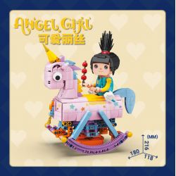 KAIDO KD99006-3 99006-3 non  NGỰA BẬP BÊNH ALICE bộ đồ chơi xếp lắp ráp ghép mô hình ANGEL GIRL 559 khối