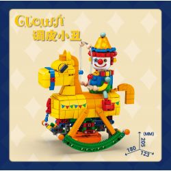 KAIDO KD99006-2 99006-2 non  ROCKING HORSE CHÚ HỀ NGHỊCH NGỢM bộ đồ chơi xếp lắp ráp ghép mô hình CLOWN 590 khối