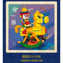 KAIDO KD99006-2 99006-2 non  ROCKING HORSE CHÚ HỀ NGHỊCH NGỢM bộ đồ chơi xếp lắp ráp ghép mô hình CLOWN 590 khối