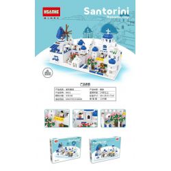 HSANHE CACO 8651 non  SANTORINI bộ đồ chơi xếp lắp ráp ghép mô hình Creator Sáng Tạo 4310 khối