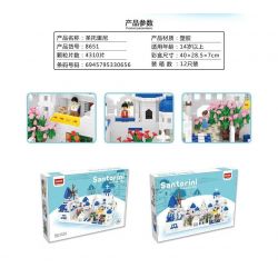 HSANHE CACO 8651 non  SANTORINI bộ đồ chơi xếp lắp ráp ghép mô hình Creator Sáng Tạo 4310 khối