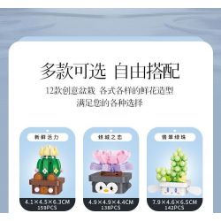 BALODY 21179 non  CHUYỆN GIỮA HOA 12 PHONG CÁCH bộ đồ chơi xếp lắp ráp ghép mô hình Creator POTTED FLOWER Sáng Tạo 1666 khối