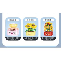 BALODY 21179 non  CHUYỆN GIỮA HOA 12 PHONG CÁCH bộ đồ chơi xếp lắp ráp ghép mô hình Creator POTTED FLOWER Sáng Tạo 1666 khối