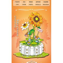 WEILE CHUANGXIANG 2142 non  HOA HƯỚNG DƯƠNG bộ đồ chơi xếp lắp ráp ghép mô hình Creator Sáng Tạo 470 khối