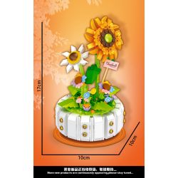 WEILE CHUANGXIANG 2142 non  HOA HƯỚNG DƯƠNG bộ đồ chơi xếp lắp ráp ghép mô hình Creator Sáng Tạo 470 khối