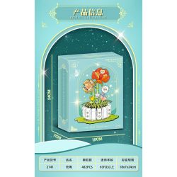 WEILE CHUANGXIANG 2141 non  HOA HỒNG bộ đồ chơi xếp lắp ráp ghép mô hình Creator Sáng Tạo 482 khối