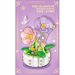 WEILE CHUANGXIANG 2140 non  MÀU TÍM bộ đồ chơi xếp lắp ráp ghép mô hình Creator Sáng Tạo 468 khối